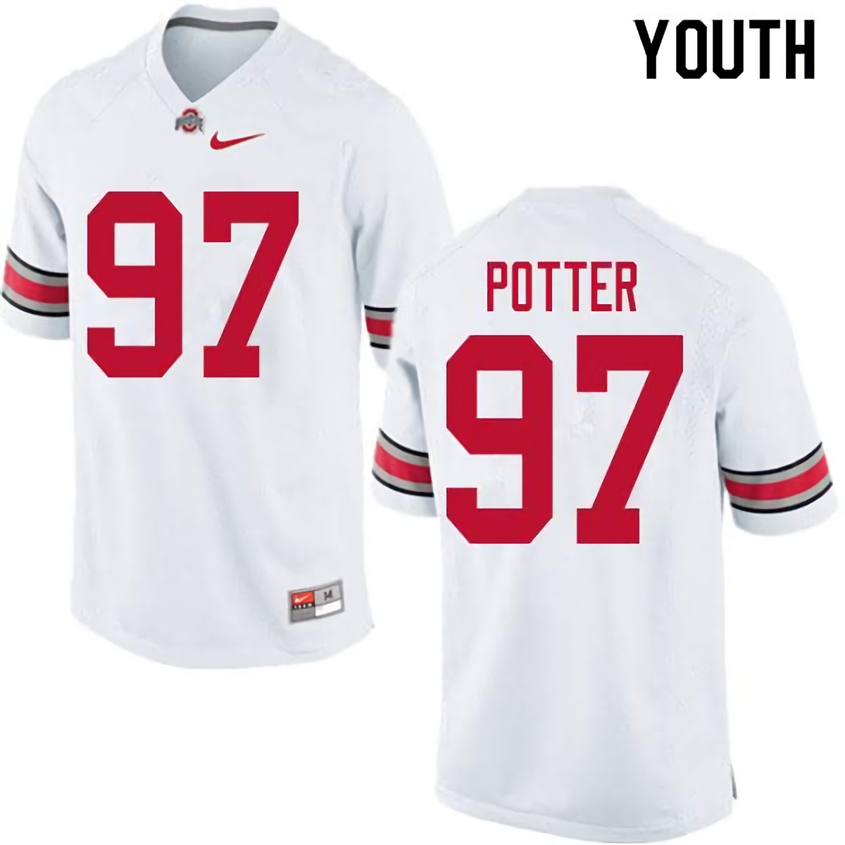 Noah Potter Ohio State Buckeyes Youth NCAA #97 Nike White College Stitched Football Jersey NNZ4656BD